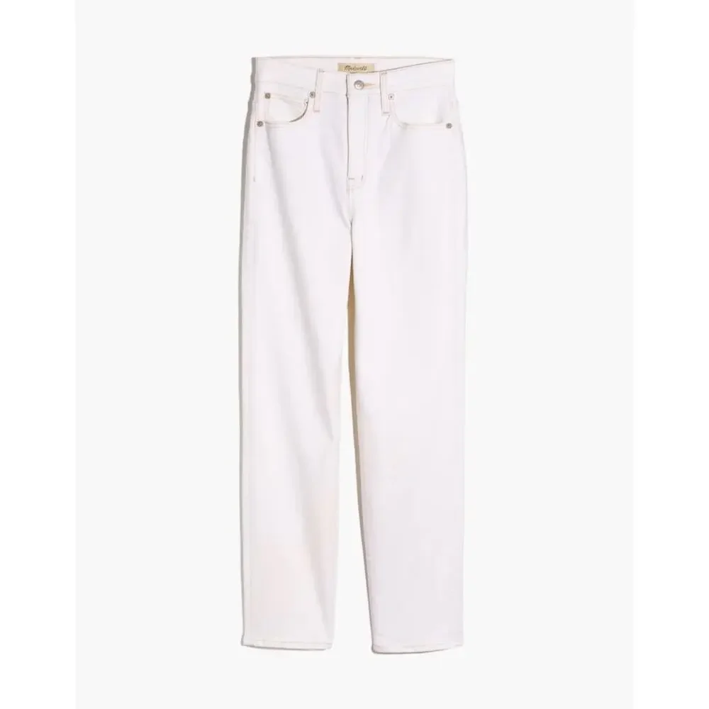 Madewell NWT Classic Straight Cropped Jeans in Tile White Size 31 MSRP‎ $128